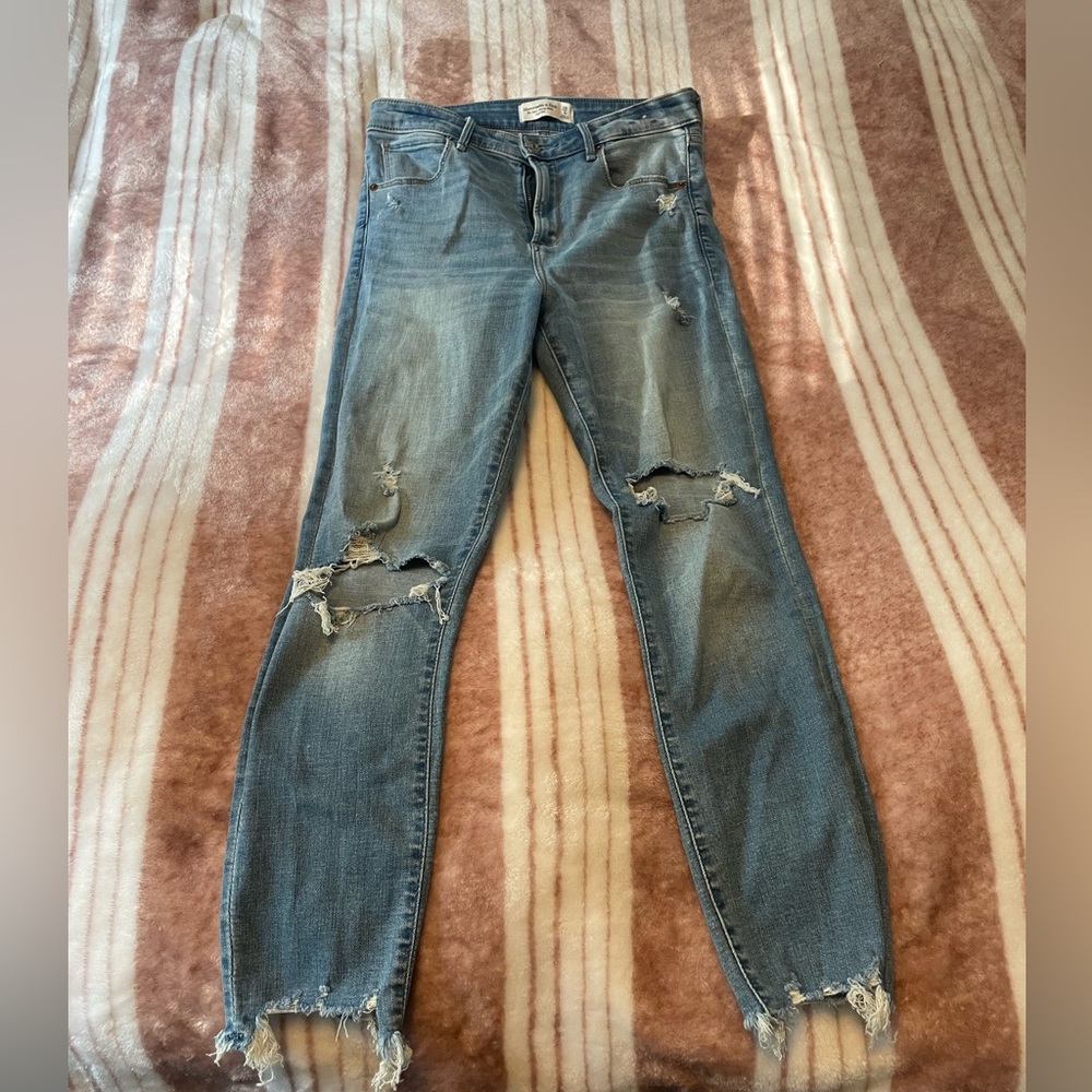 abercrombie and fitch ankle super skinny jeans